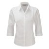 Ladies’ 3/4 Sleeve Polycotton Easy Care Fitted Poplin Shirt