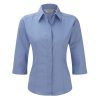 Ladies’ 3/4 Sleeve Polycotton Easy Care Fitted Poplin Shirt