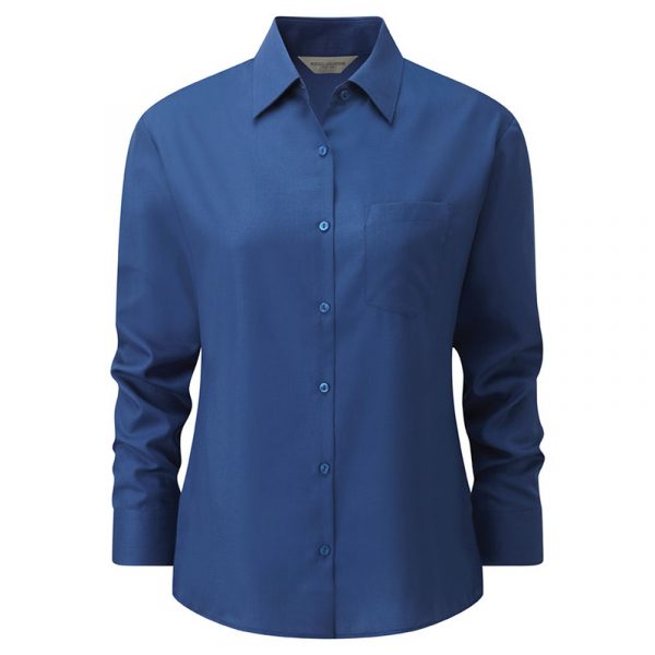 Ladies’ Long Sleeve Polycotton Easy Care Poplin Shirt