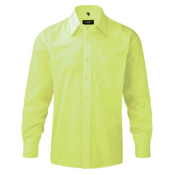 Men’s Long Sleeve Polycotton Easy Care Poplin Shirt