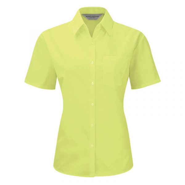 Ladies’ Short Sleeve Polycotton Easy Care Poplin Shirt