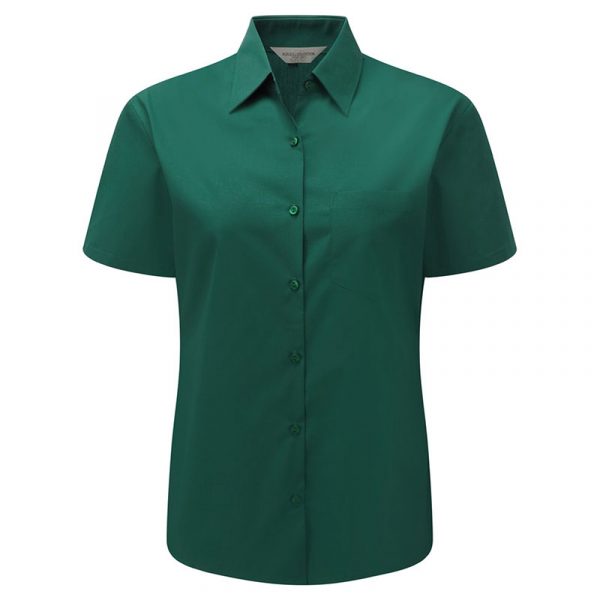 Ladies’ Short Sleeve Polycotton Easy Care Poplin Shirt