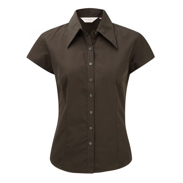 Ladies’ Cap Sleeve Tencel® Fitted Shirt