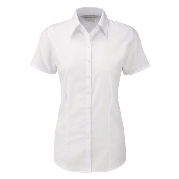 Ladies’ Short Sleeve Herringbone Shirt