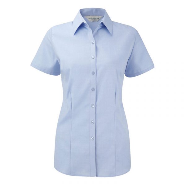 Ladies’ Short Sleeve Herringbone Shirt